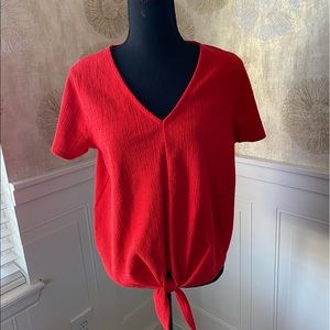 Red JCrew Top, M